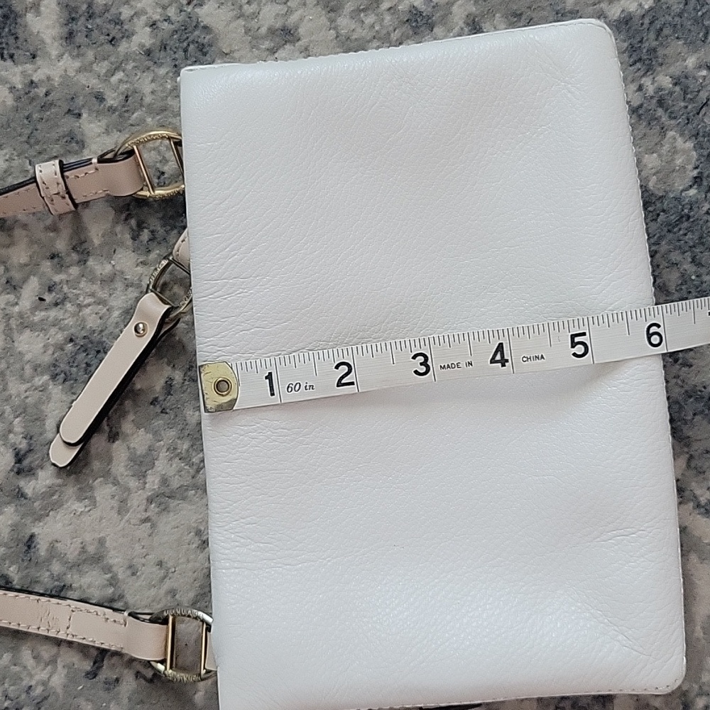 Calvin Klein Tan and White Crossbody Bag with Sleek Design - Picture 9 of 13